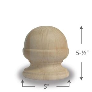 Cedar Acorn Finial 6 Inch