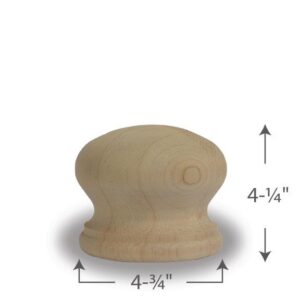 Cedar Ball Top Finial 6 Inch