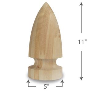 Cedar Bishop Finial 6 Inch