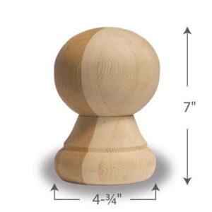 Cedar Cannonball Finial 6 Inch