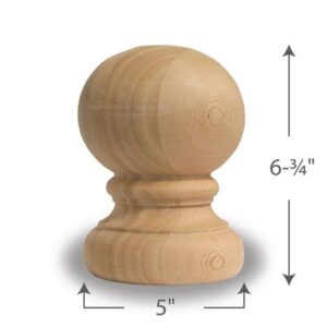 Cedar Colonial Ball Finial 6 Inch