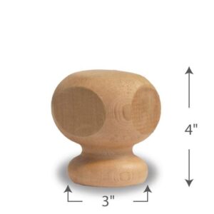 Cedar Contemporary Finial 4 Inch