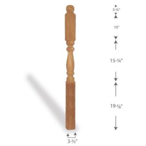 Cedar Designer 4x4 Cedar Newel with Ball Top