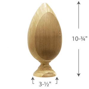 Boston Egg Finial — 6"