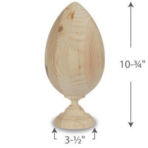 Cedar Egg Finial 6 Inch