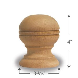 Cedar Globe Finial 4 Inch