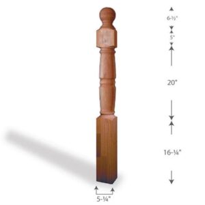 Cedar Horizon 6x6 Cedar Newel