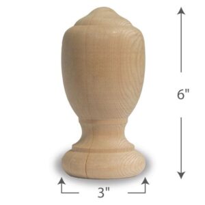 Cedar Jamestown Finial 4 Inch