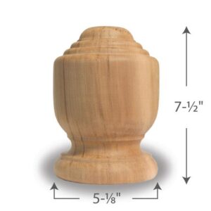 Cedar Jamestown Finial 6 Inch