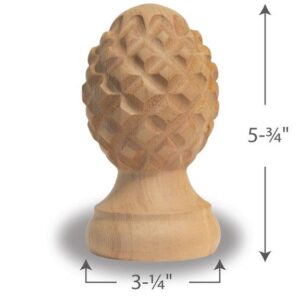 Cedar Pineapple Finial 4 Inch