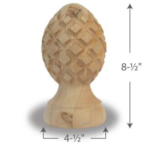 Cedar Pineapple Finial 6 Inch