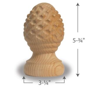 Cedar Pineapple Rings Finial 4 Inch