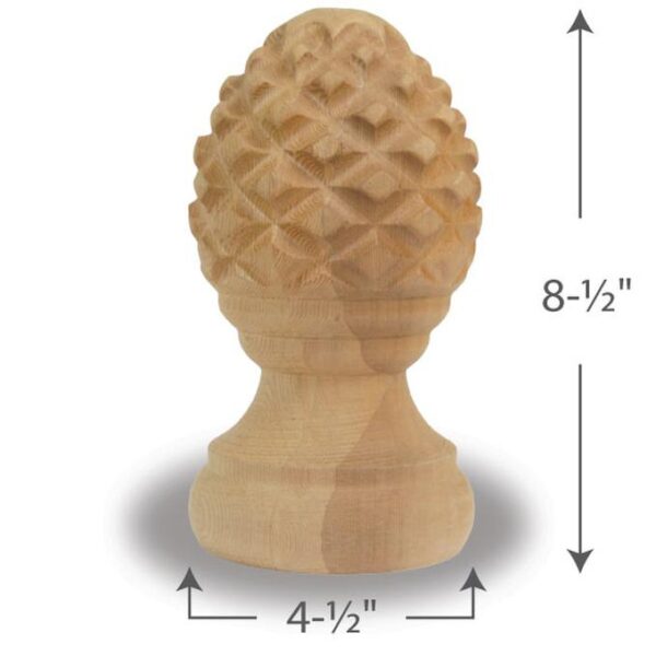 Cedar Pineapple Rings Finial 6 Inch