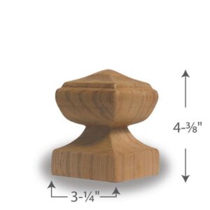 Cedar Prince Edward Finial 4 Inch