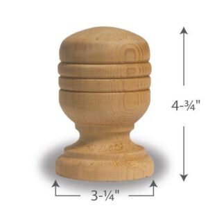 Cedar Queene Anne Finial 4 Inch