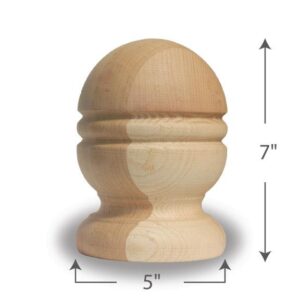 Cedar Queene Anne Finial 6 Inch