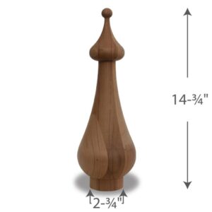 Cedar Ringling Circus Finial 6 Inch