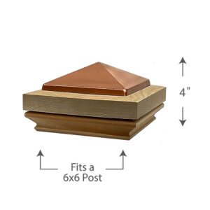 Hatteras Copper Top Post Cap — 6x6