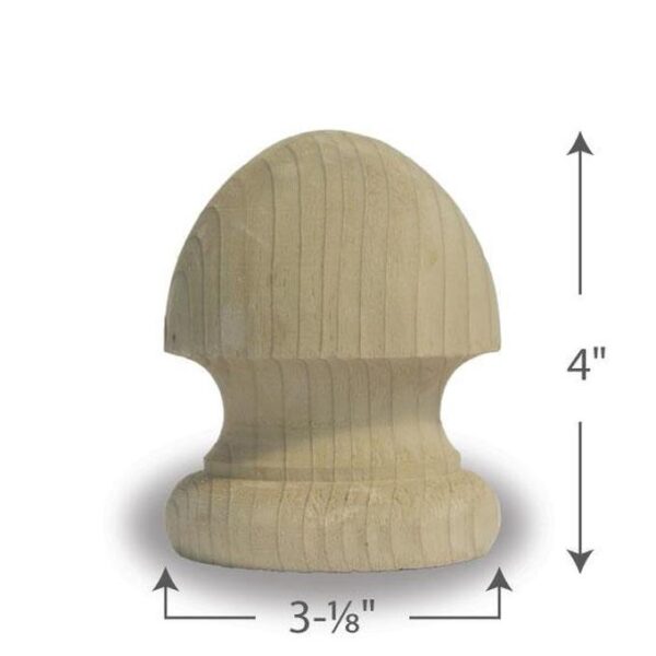4" Pressure Treated Mushroom Finial - $1.75 / pc