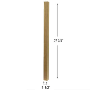 2x2 Clear Baluster 1 1/2"